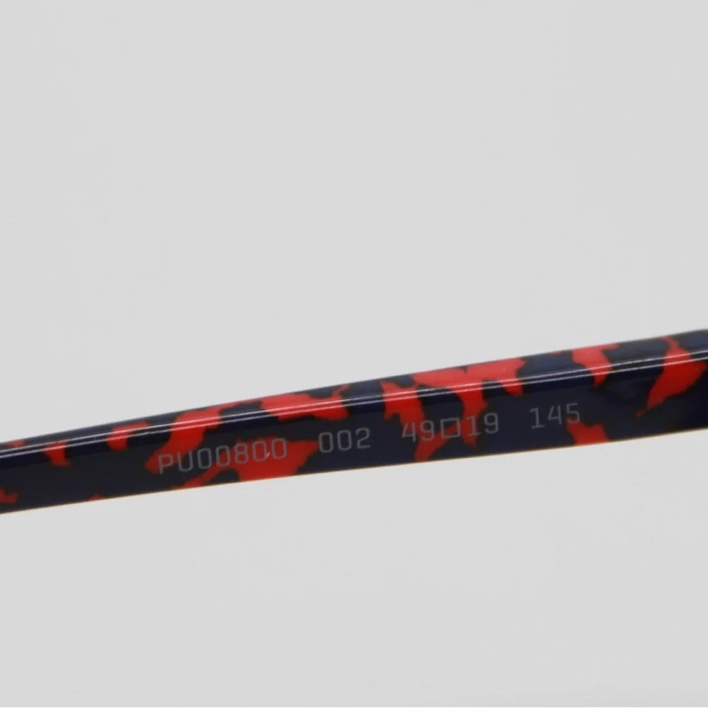 NEW PUMA PU0080O 002 RED BLUE EYEGLASSES PUMA PU00800